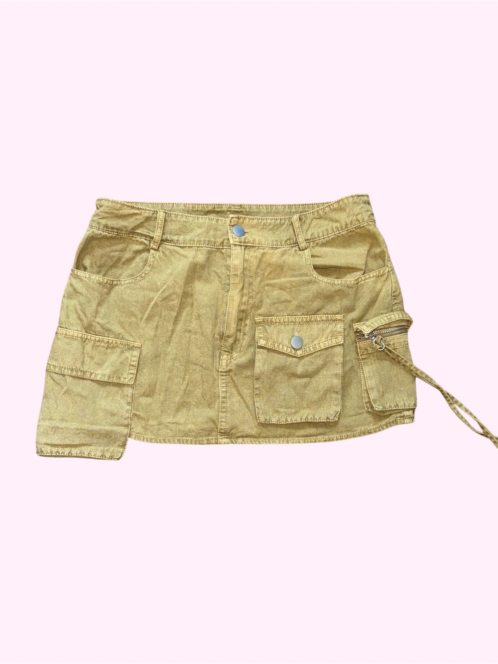 Blue Blush Mini Green Cargo Skirt